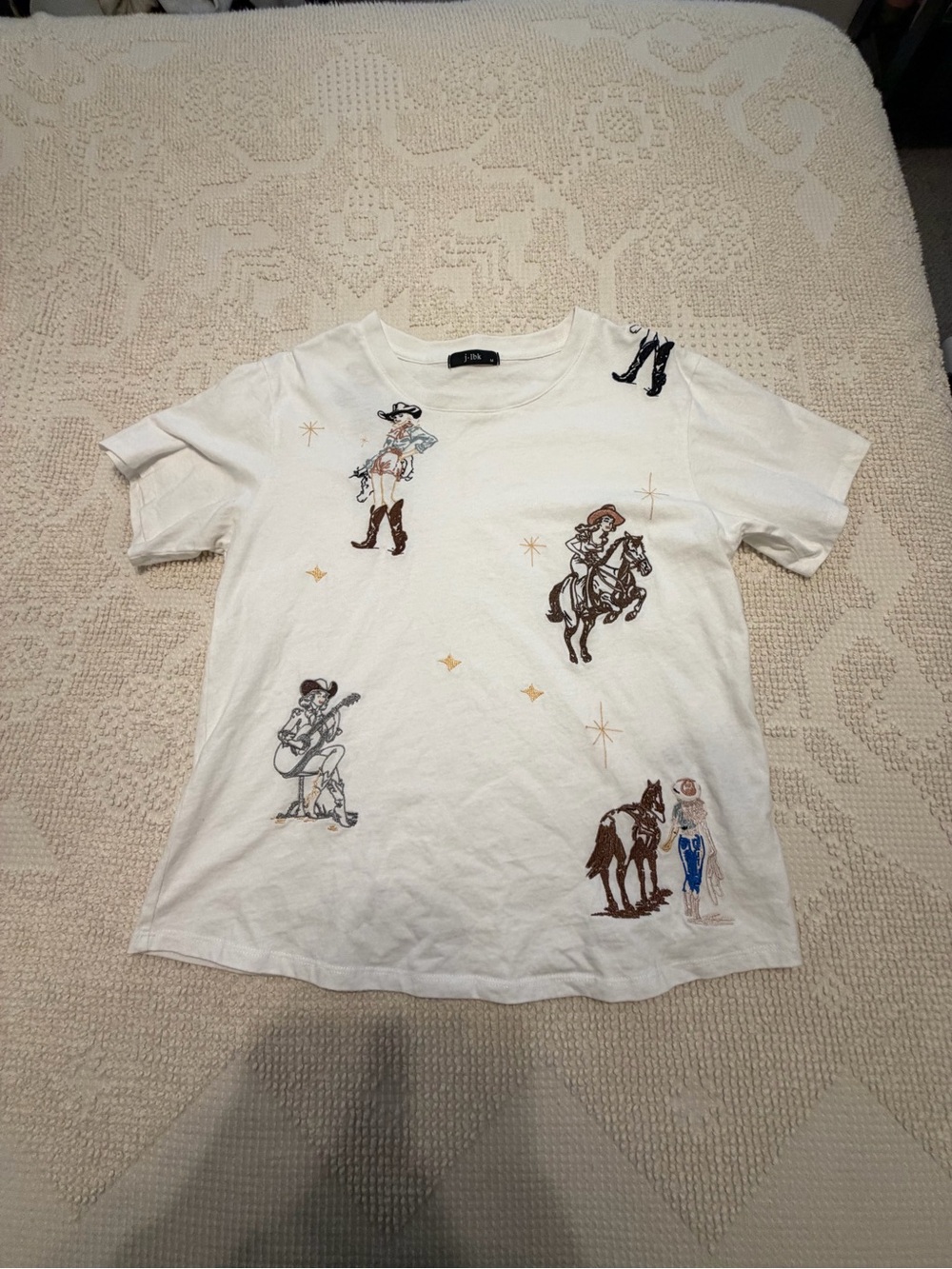 Womens Boutique White Western Graphic Tee